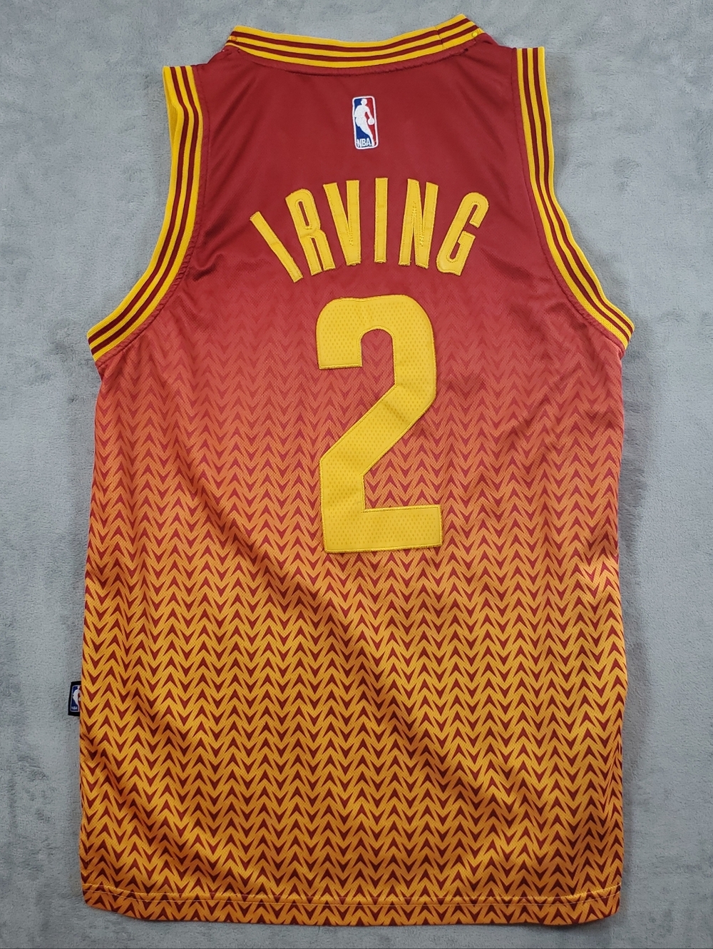 Adidas Orange Yellow Cleveland Cavaliers Kyrie Irving #2 NBA Jersey Sz S